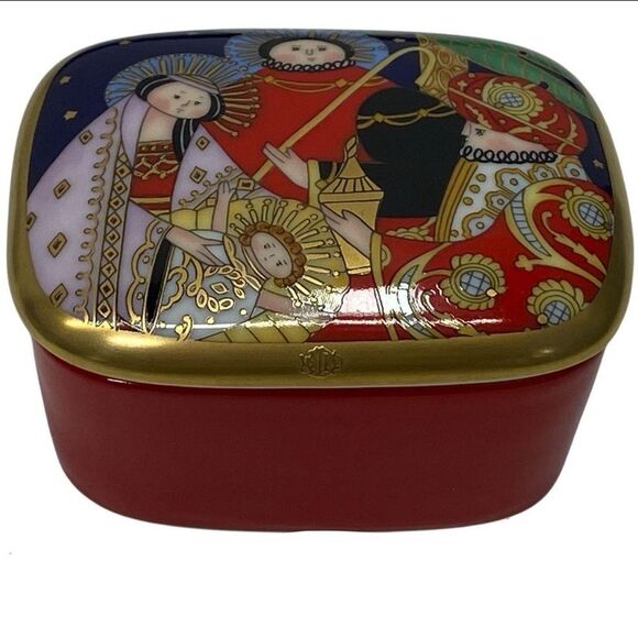 NWT CHRISTIAN DIOR Nativity Scene Trinket Box Holy Family Holiday Christmas - Picture 1 of 13
